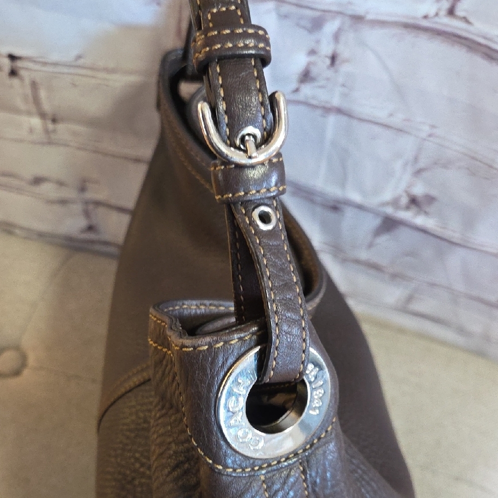 Vintage Coach 5715 Brown HOBO Shoulder Bag Genuine Pebbled Leather - Picture 9 of 12